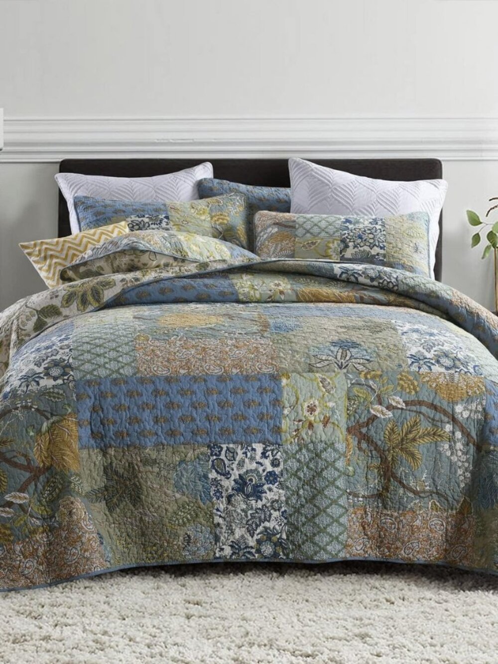 California King Quilt Size - 100% Cotton Oversized California Comforter Set